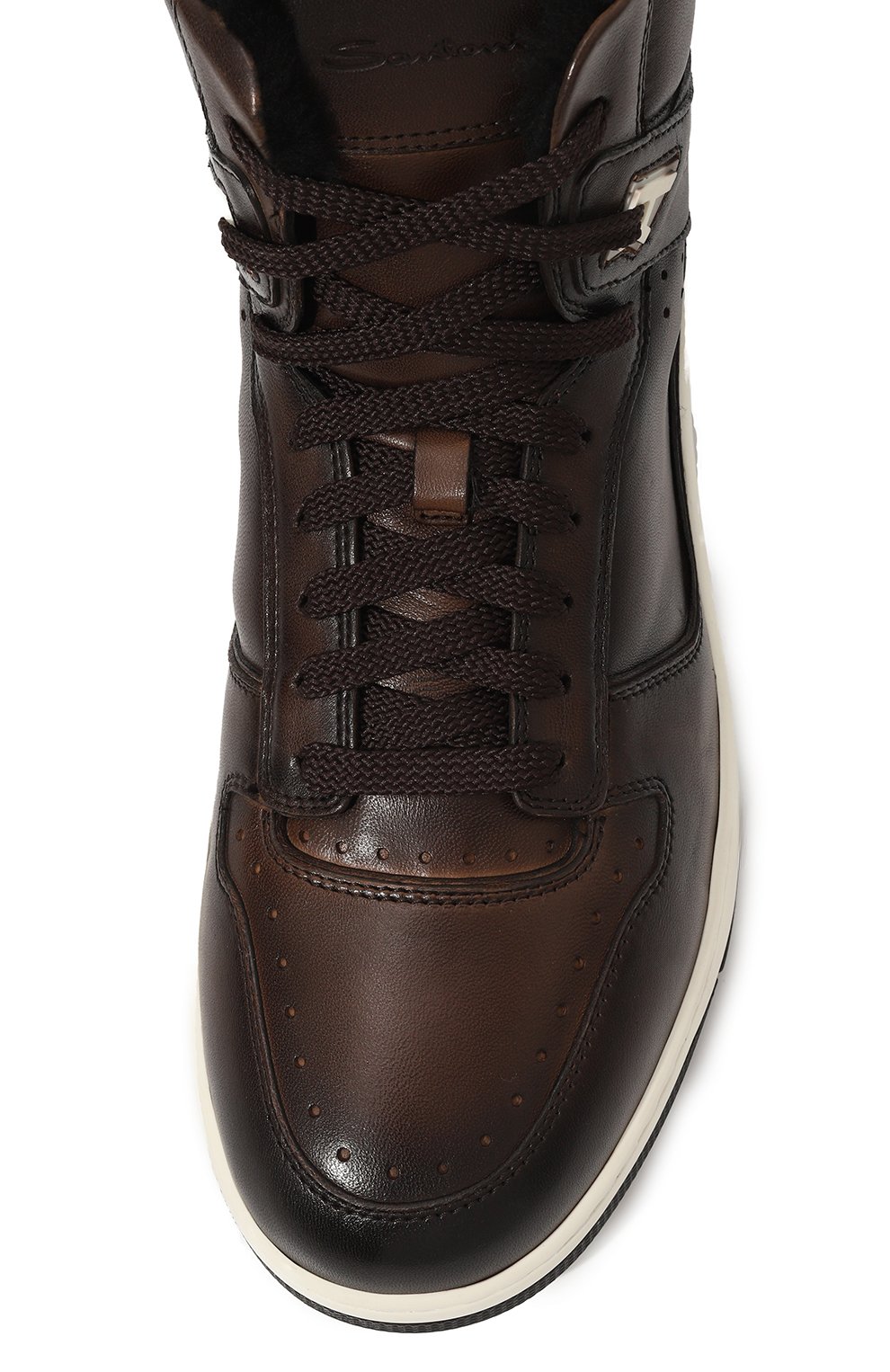 Кожаные кеды sneak-air SANTONI, арт. MBSG22021BINPGHV, фото 6