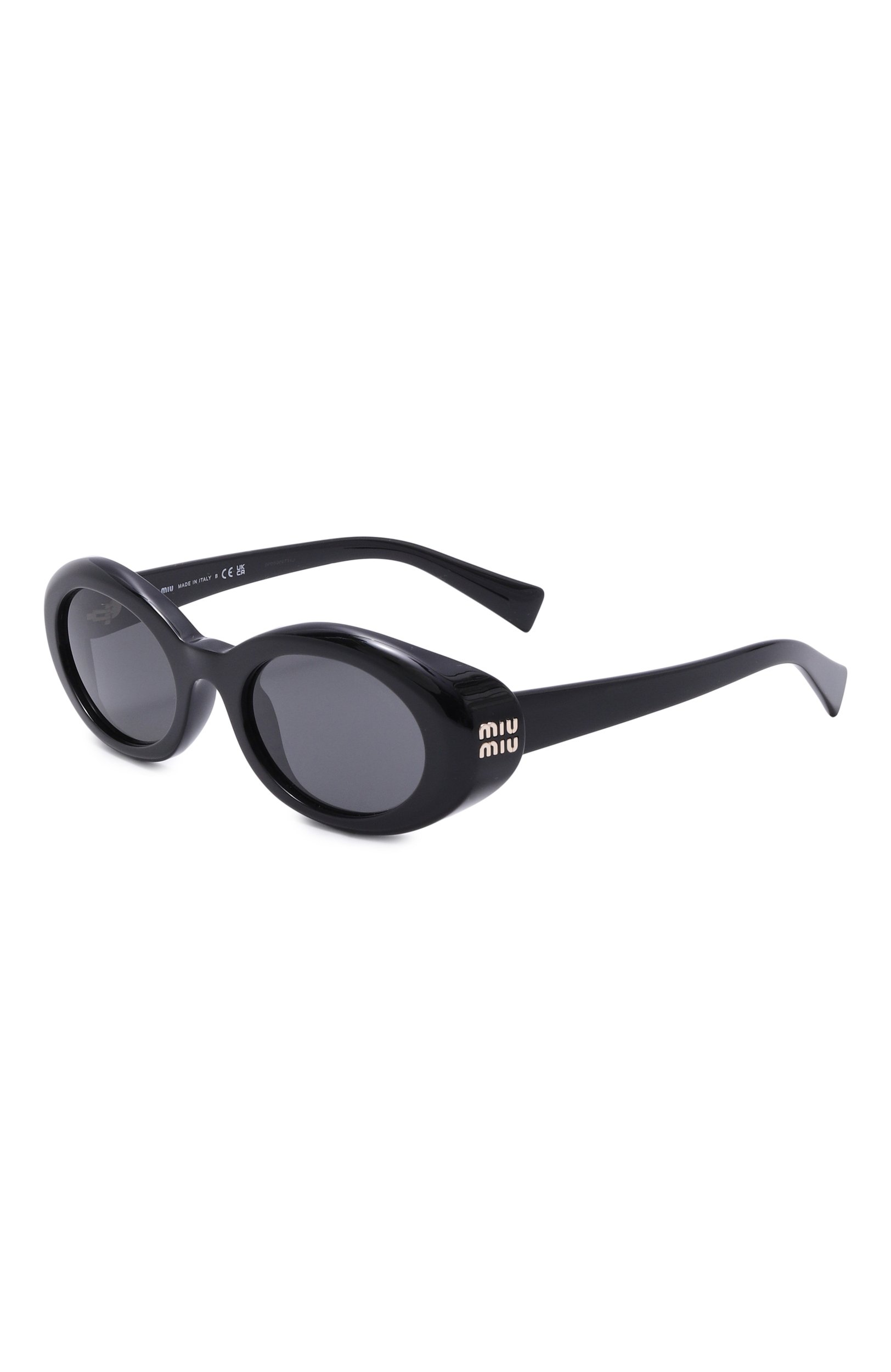 Солнцезащитные очки MIU MIU черного цвета по цене 56600 руб., арт. B09S-16K08Z, фото 1 Солнцезащитные очки MIU MIU, арт. B09S-16K08Z, фото 1