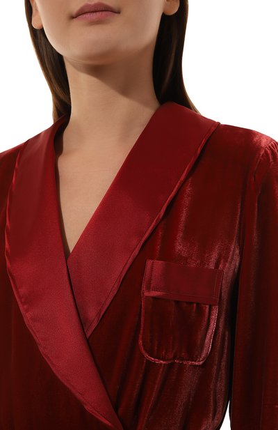 Бархатный халат MARJOLAINE бордового цвета по цене 93440 руб., арт. 5VEL2002, фото 5 Бархатный халат MARJOLAINE, арт. 5VEL2002, фото 5