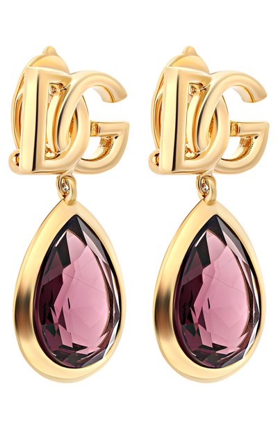 Клипсы DOLCE & GABBANA светло-фиолетового цвета по цене 85250 руб., арт. WER6M4/W1111, фото 3 Клипсы DOLCE & GABBANA, арт. WER6M4/W1111, фото 3