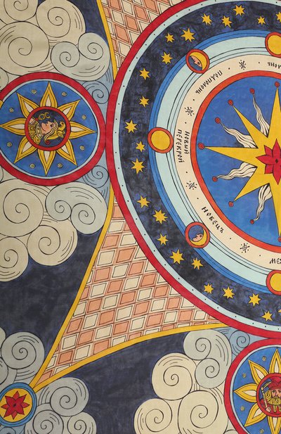 Шелковый платок небесный хоровод GOURJI, арт. T28SKD7R, фото 5