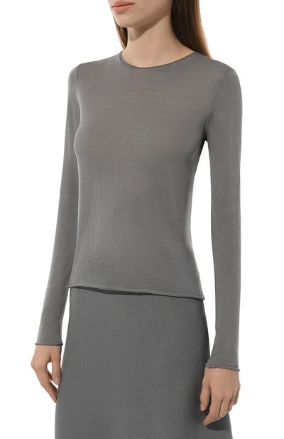 Шерстяной пуловер MRZ серого цвета по цене 35150 руб., арт. 0004, фото 3 Шерстяной пуловер MRZ, арт. 0004, фото 3