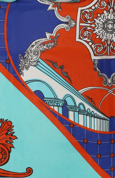 Шелковая шаль неополитен GOURJI голубого цвета по цене 18980 руб., арт. 91145237/44108, фото 4 Шелковая шаль неополитен GOURJI, арт. 91145237/44108, фото 4