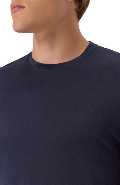Лонгслив из шелка и хлопка 12 STOREEZ темно-синего цвета по цене 19000 руб., арт. 134229, фото 5 Лонгслив из шелка и хлопка 12 STOREEZ, арт. 134229, фото 5