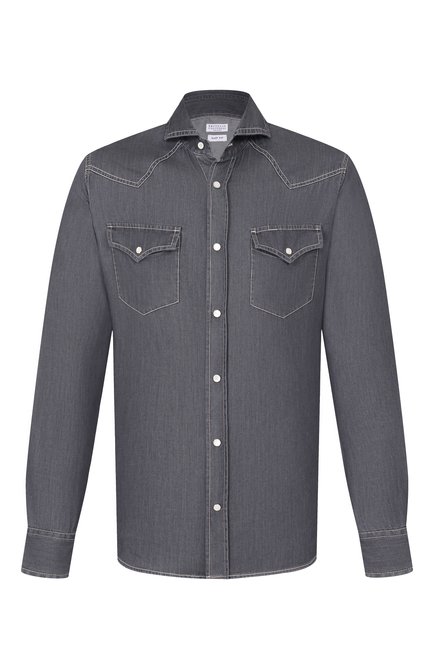 Мужская джинсовая рубашка BRUNELLO CUCINELLI, арт. MR6834008