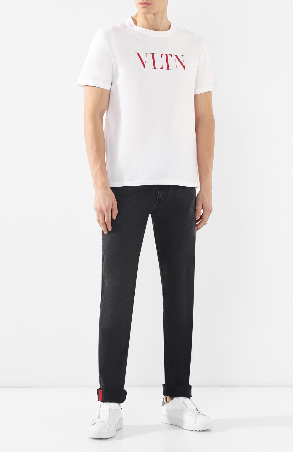 Хлопковая футболка VALENTINO, арт. RV3MG10V3LE, фото 2