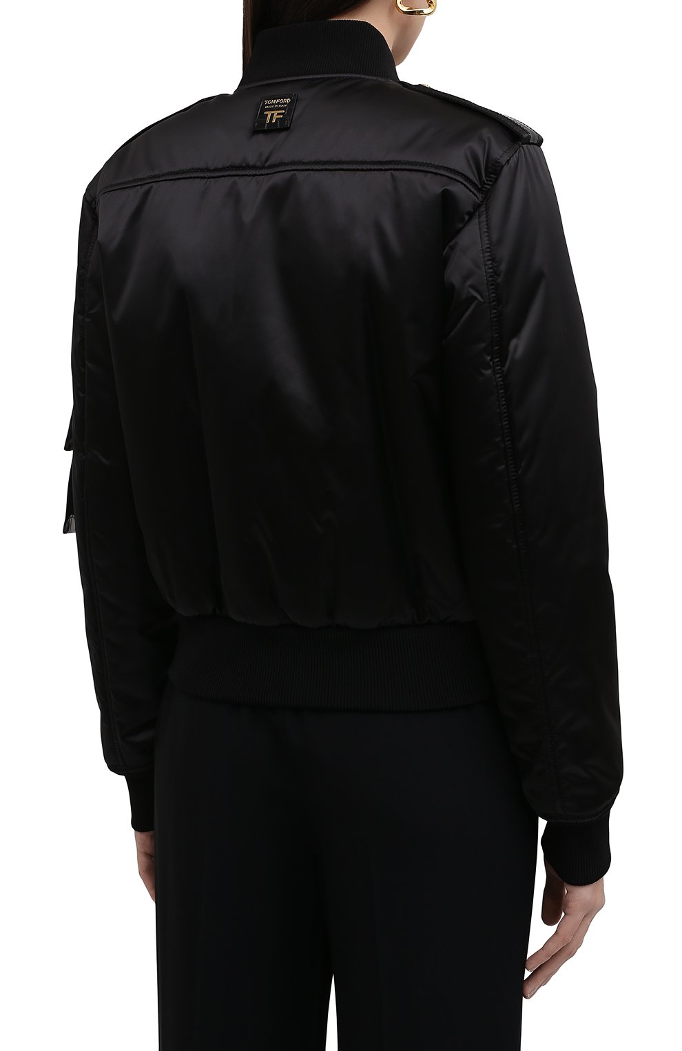 Бомбер TOM FORD черного цвета по цене 313500 руб., арт. CSL687-LET005, фото 4 Бомбер TOM FORD, арт. CSL687-LET005, фото 4