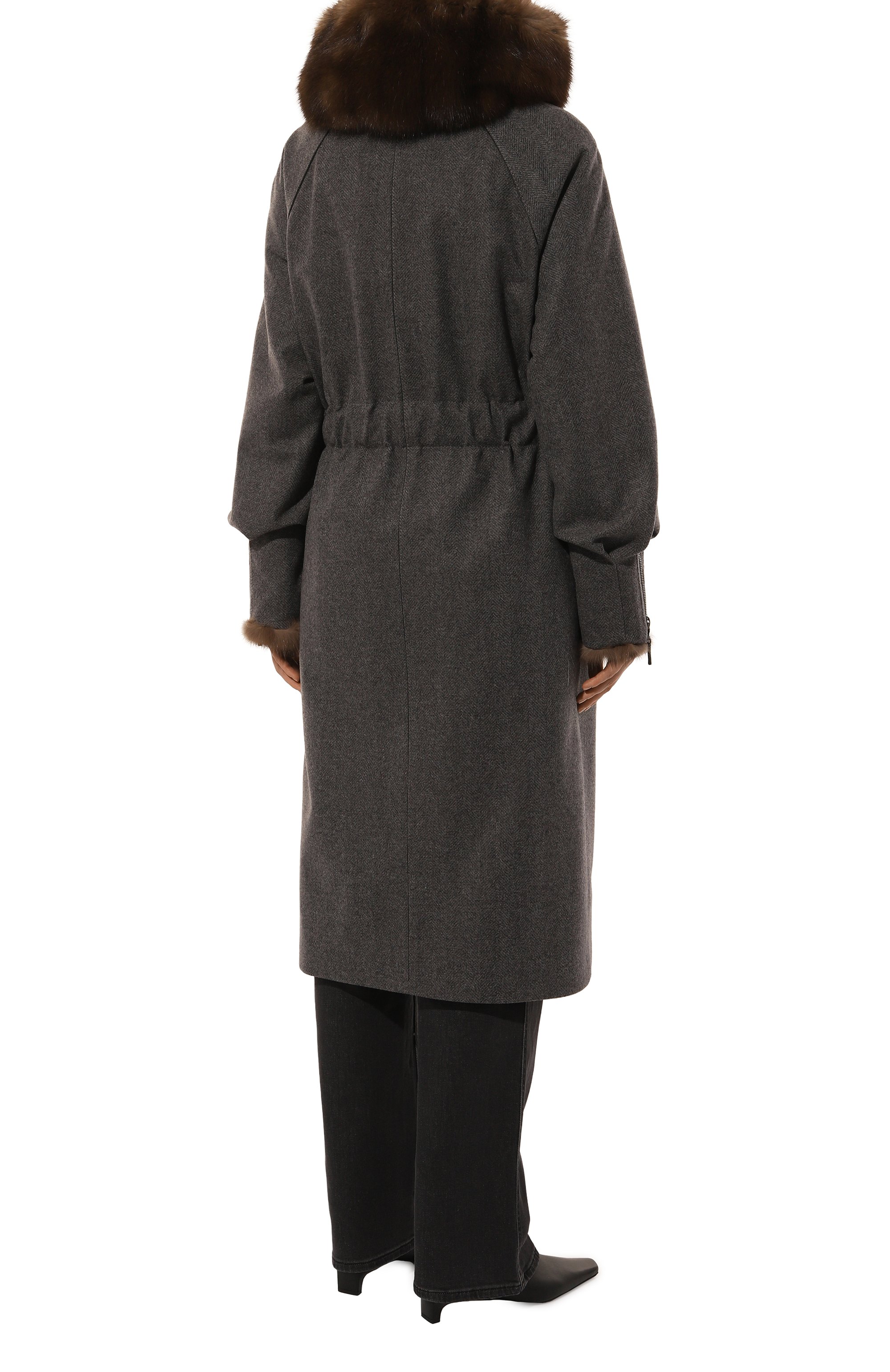 Кашемировая парка с подкладкой из меха соболя и норки SABLEFUR, арт. 72333-SB-11, фото 4