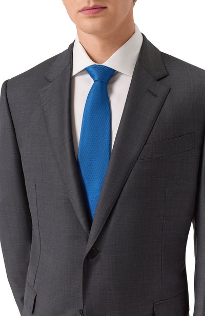 Шелковый галстук BRIONI голубого цвета по цене 29950 руб., арт. 062H00/PZ416, фото 2 Шелковый галстук BRIONI, арт. 062H00/PZ416, фото 2