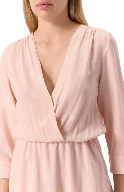 Шелковое платье ZADIG AND VOLTAIRE розового цвета по цене 72100 руб., арт. WWDR02526, фото 5 Шелковое платье ZADIG AND VOLTAIRE, арт. WWDR02526, фото 5