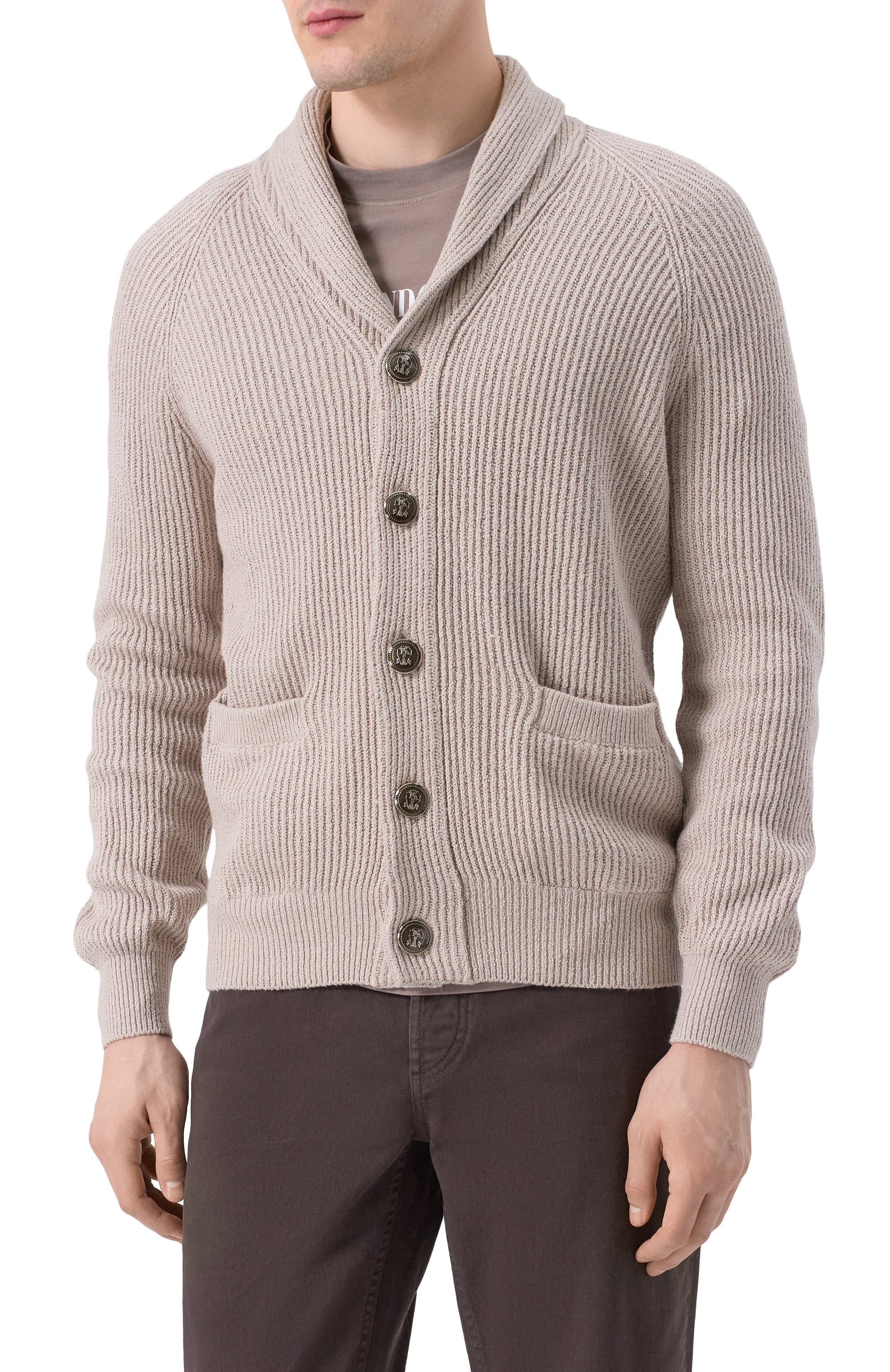 Хлопковый кардиган BRUNELLO CUCINELLI, арт. MNI708606, фото 3