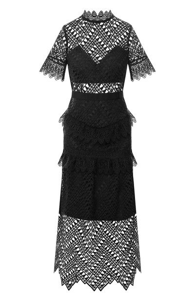 Кружевное платье-миди SELF-PORTRAIT, арт. SP20-089, фото 1