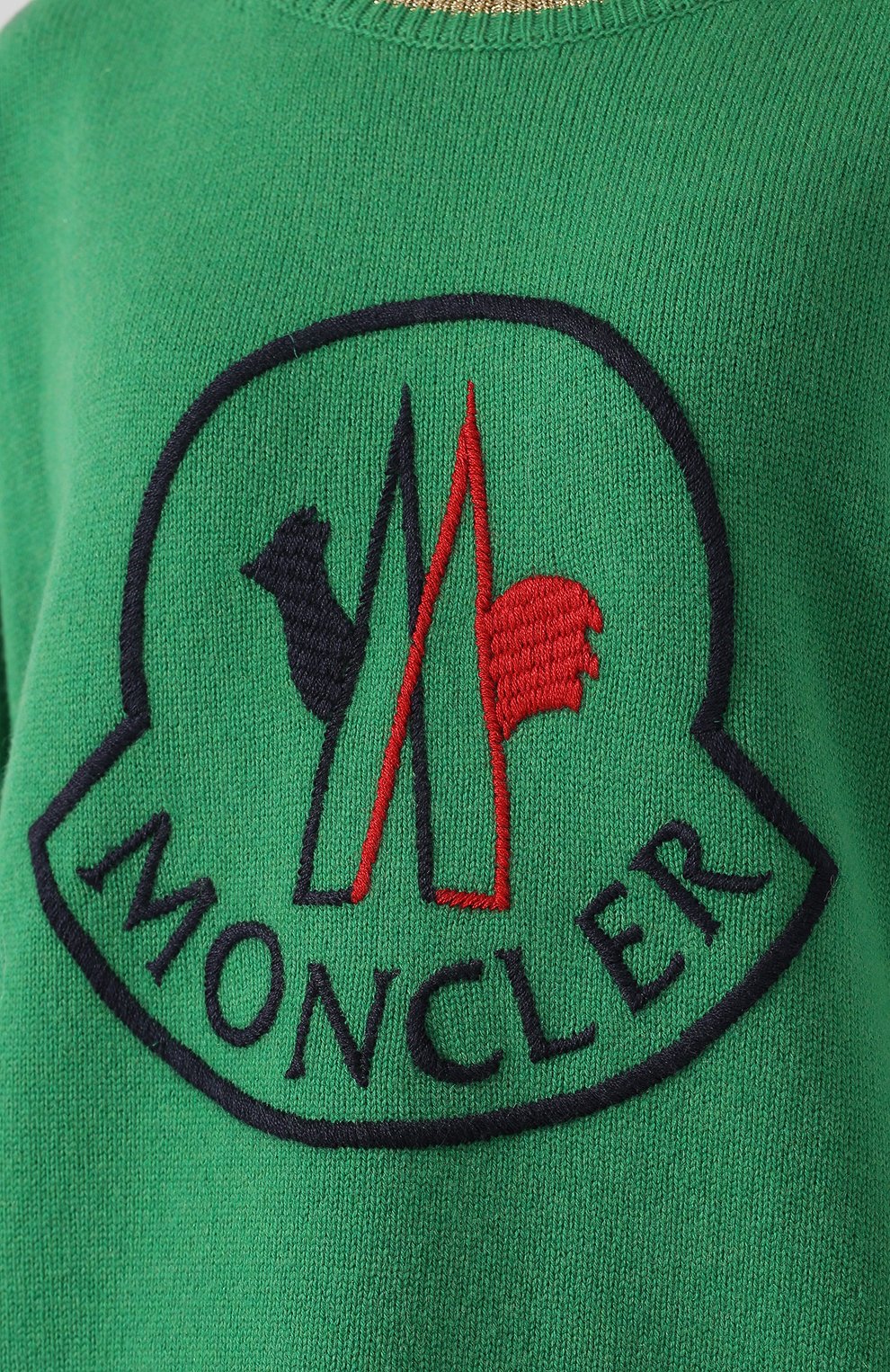 Пуловер из смеси шерсти и кашемира MONCLER зеленого цвета по цене 39400 руб., арт. D2-093-90508-50-9489Y, фото 5 Пуловер из смеси шерсти и кашемира MONCLER, арт. D2-093-90508-50-9489Y, фото 5
