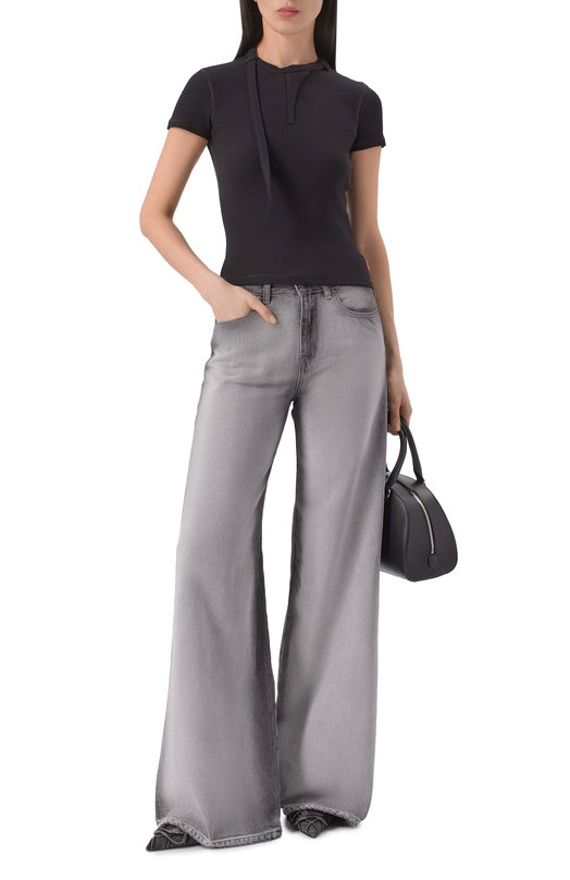 Хлопковая футболка Diesel A23645/0JEAI Чёрный  A23645/0JEAI Фото 2