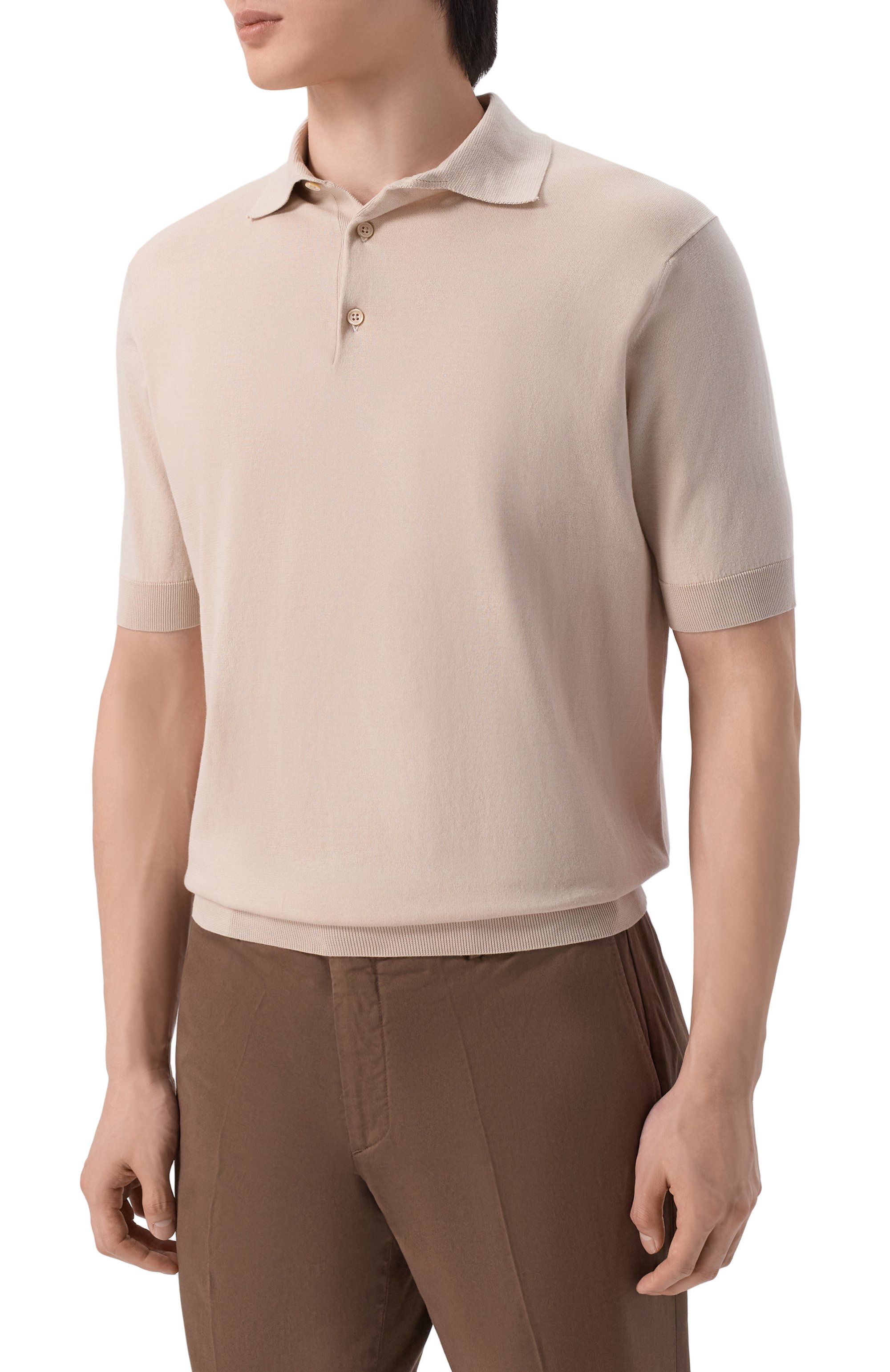 Хлопковое поло ANDREA CAMPAGNA, арт. PL1MC/SI18R, фото 3