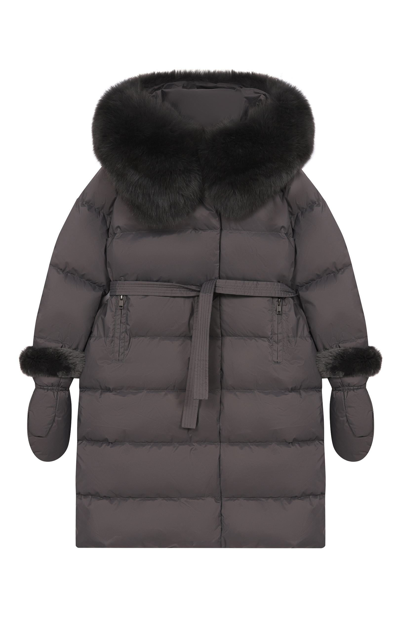 Пуховое пальто с отделкой из лисы YVES SALOMON ENFANT, арт. 25WEM920XXD0XW/6A, фото 1