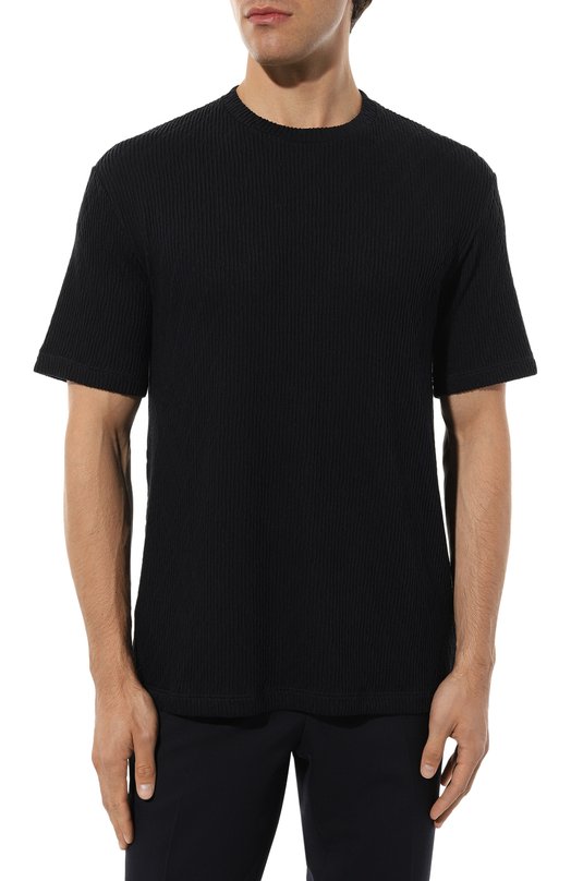 Футболка из вискозы и кашемира Giorgio Armani 6RSM91/SJCEZ Синий  6RSM91/SJCEZ Фото 3