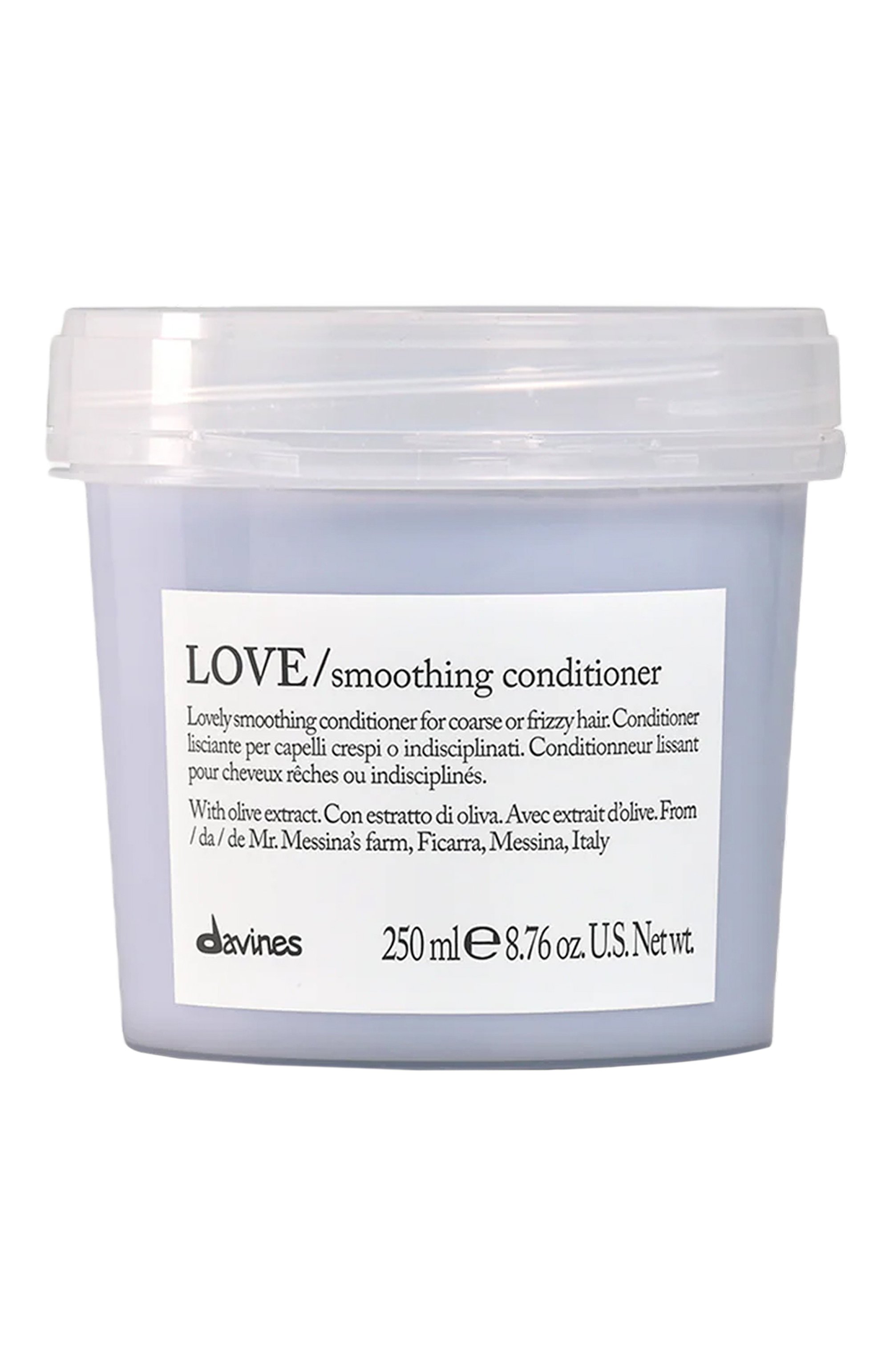 Кондиционер для разглаживания завитка love smoothing (250ml) DAVINES бесцветного цвета по цене 4280 руб., арт. 75588, фото 1 Кондиционер для разглаживания завитка love smoothing (250ml) DAVINES, арт. 75588, фото 1