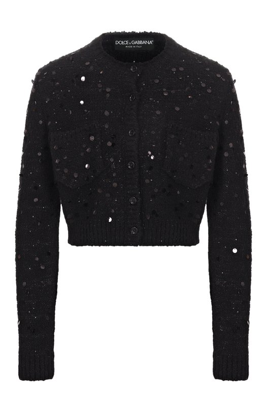 Кардиган с отделкой пайетками Dolce & Gabbana FXVC2Z/JFMZX Чёрный FXVC2Z/JFMZX