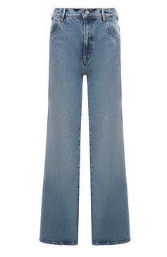 Женские джинсы LESYANEBO голубого цвета, арт. FW23/DENIMHJ001 | Фото 1 (Кросс-КТ: Деним; Длина (брюки, джинсы): Стандартные; Материал сплава: Проставлено; Силуэт Ж (брюки и джинсы): Расклешенные; Материал внешний: Хлопок, Деним; Детали: Потертости; Драгоценные камни: Проставлено; Стили: Кэжуэл)