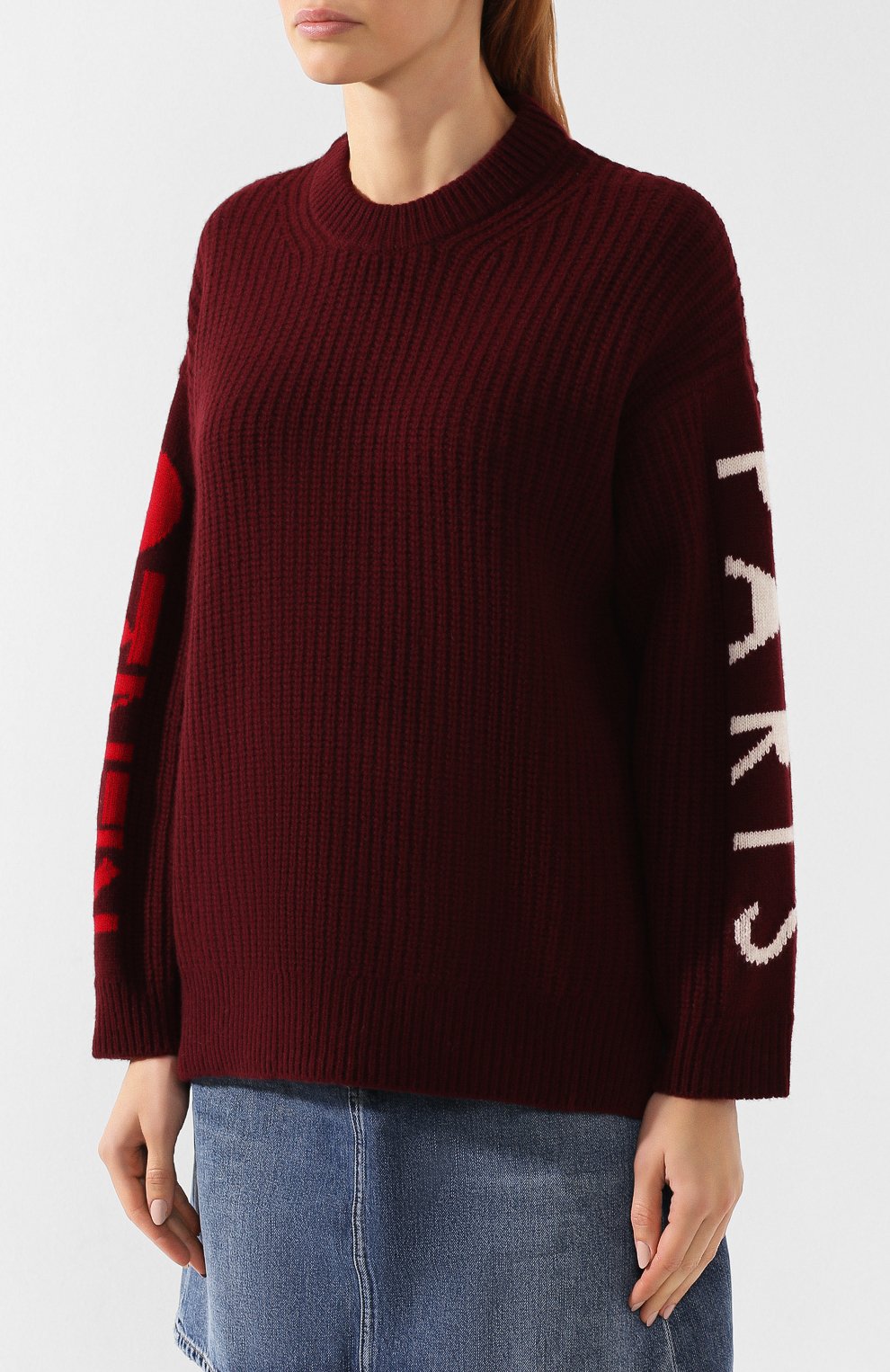Шерстяной свитер KENZO бордового цвета по цене 42100 руб., арт. F962T0631813, фото 3 Шерстяной свитер KENZO, арт. F962T0631813, фото 3