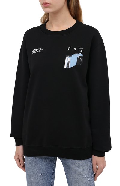 Хлопковый свитшот OFF-WHITE, арт. 0WBA055F20JER0101001, фото 3