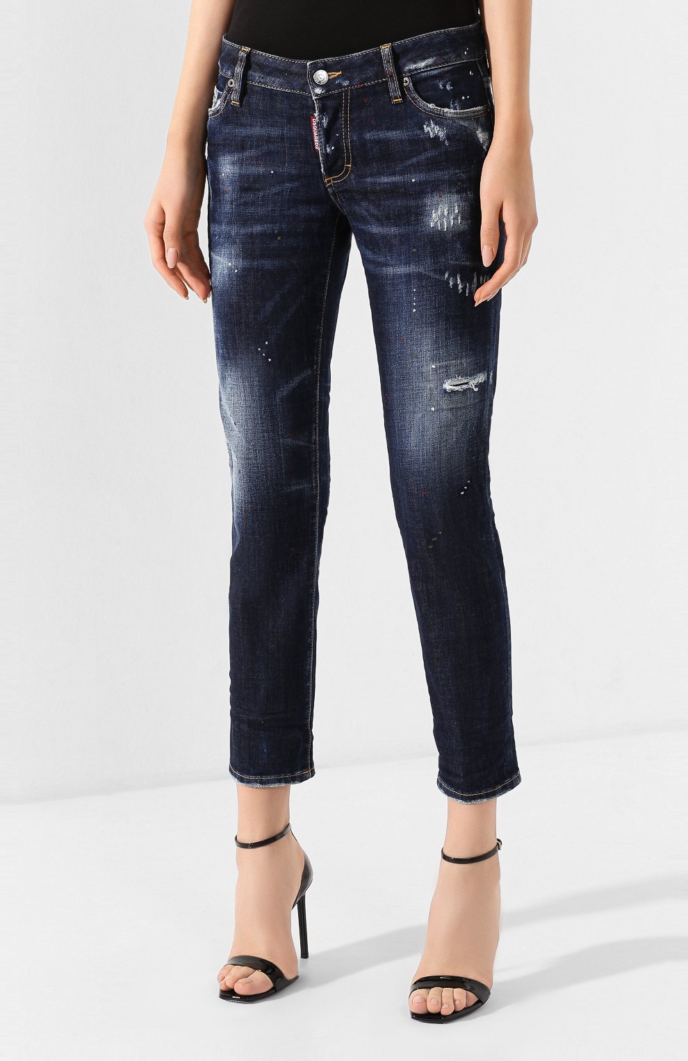 Джинсы DSQUARED2 темно-синего цвета по цене 43900 руб., арт. S75LB0268/S30664, фото 3 Джинсы DSQUARED2, арт. S75LB0268/S30664, фото 3