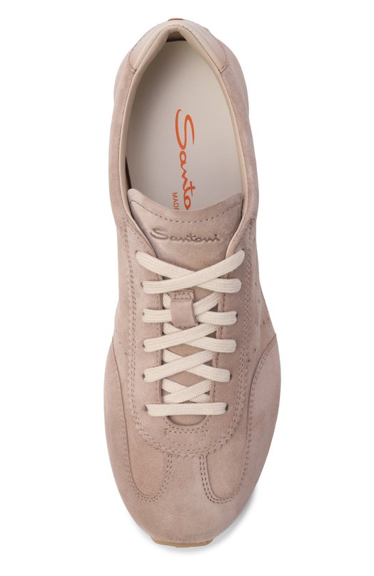 Замшевые кроссовки Santoni WBGG61356BIFTTKR Бежевый  WBGG61356BIFTTKR Фото 6