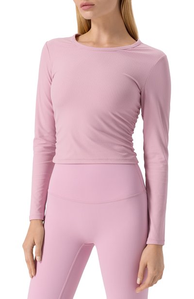 Лонгслив DAILY REMINDER розового цвета по цене 9700 руб., арт. T031-BM, фото 3 Лонгслив DAILY REMINDER, арт. T031-BM, фото 3