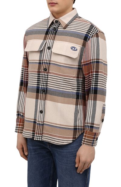 Рубашка из хлопка и шерсти DIESEL, арт. A03579/0EFAD, фото 3