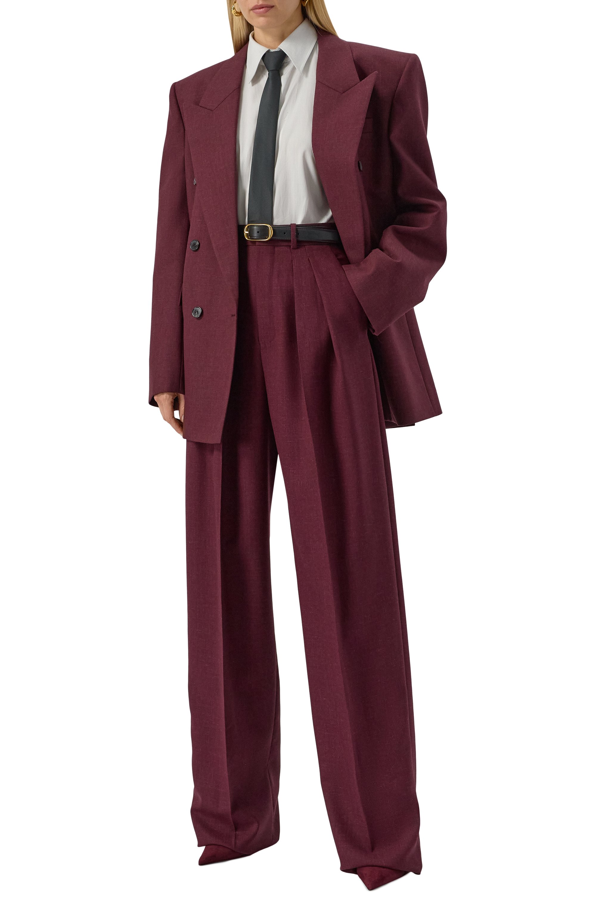 Шерстяные брюки SAINT LAURENT, арт. 824389/Y5K32, фото 2