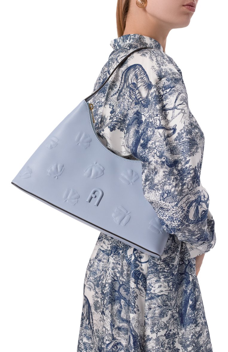 Женская сумка furla diamante small FURLA голубого цвета, арт. WB00782/BX3822 | Фото 2 (Размер: small; Материал: Натуральная кожа; Автоматизация состава: Проставлено; Автоматизация ТО: Проставлено)
