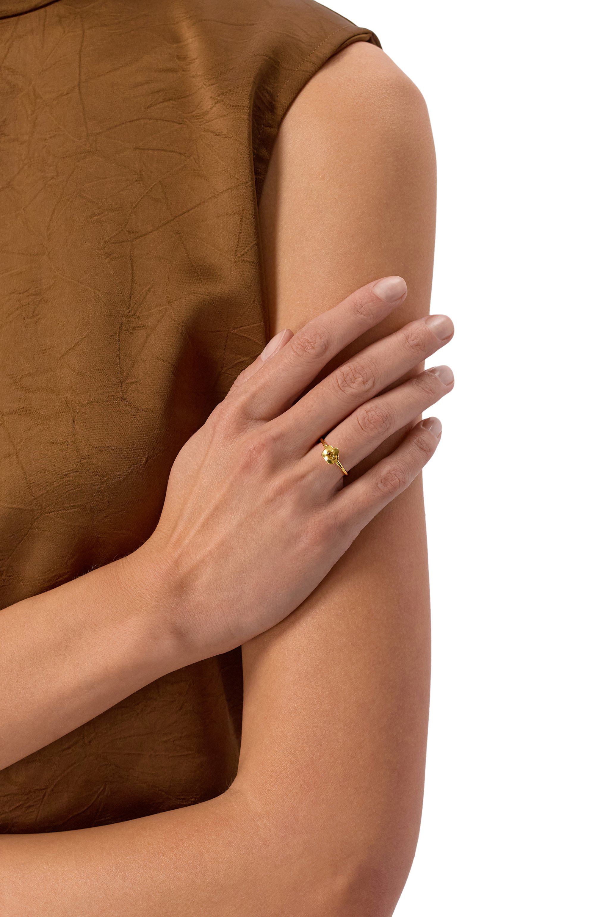 Кольцо mini flower с цитрином MOONKA, арт. FLW-925YG-RG00-CTR, фото 2