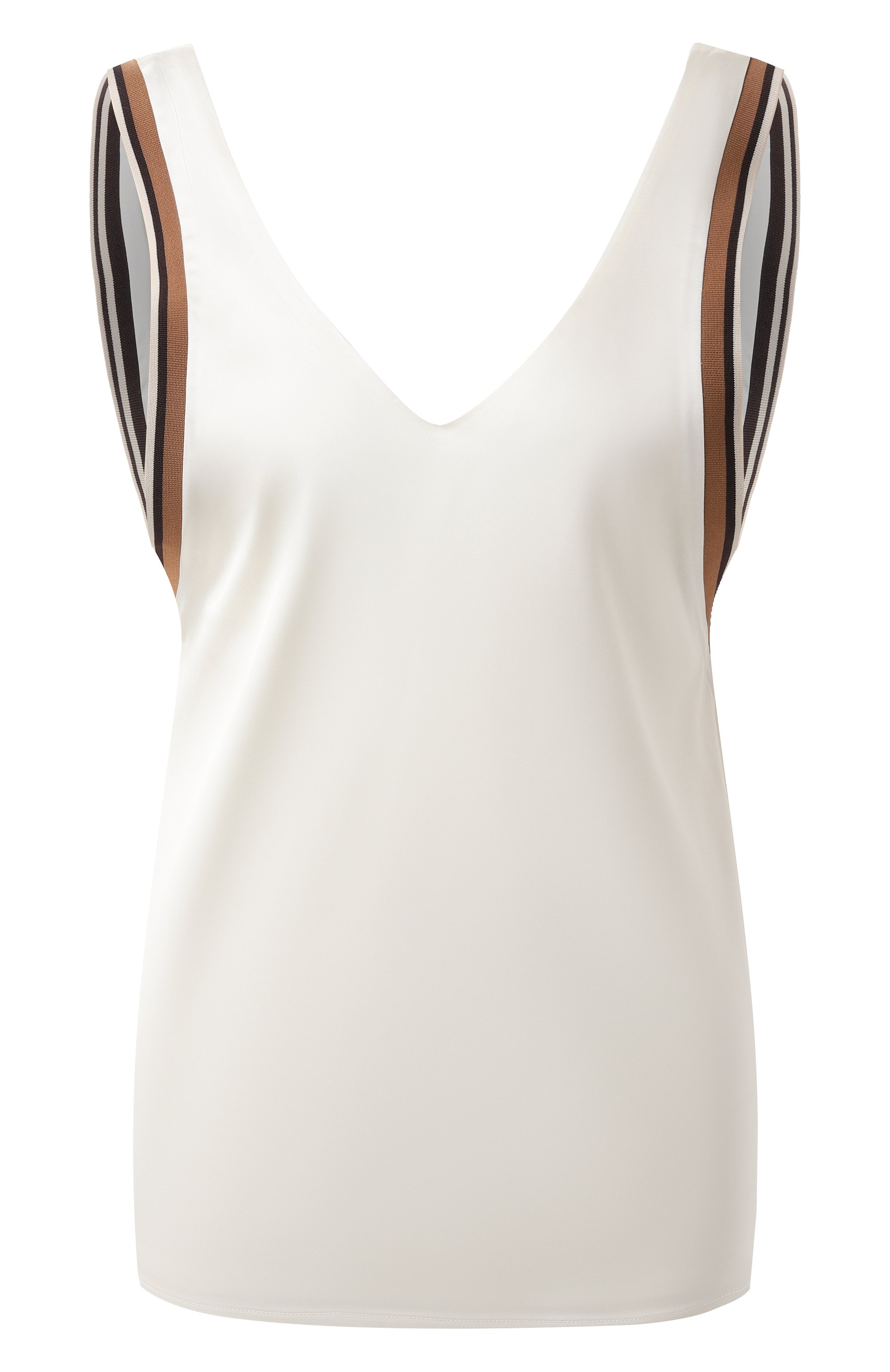 Атласный топ DANAME белого цвета по цене 39950 руб., арт. 725SS7605A, фото 1 Атласный топ DANAME, арт. 725SS7605A, фото 1