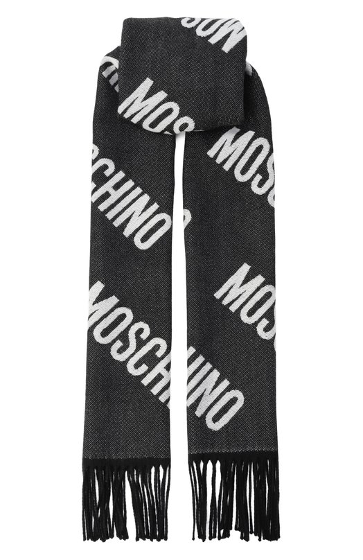 Шерстяной шарф Moschino 50234/M5873 Чёрный 50234/M5873