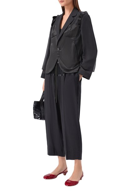 Хлопковые брюки UNDERCOVER черного цвета по цене 62100 руб., арт. UP1F1501, фото 2 Хлопковые брюки UNDERCOVER, арт. UP1F1501, фото 2