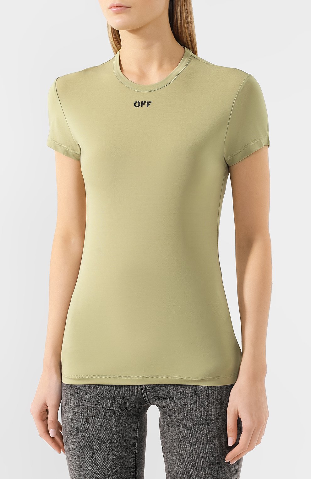 Футболка из вискозы OFF-WHITE, арт. 0WAA062S19B780494110, фото 3