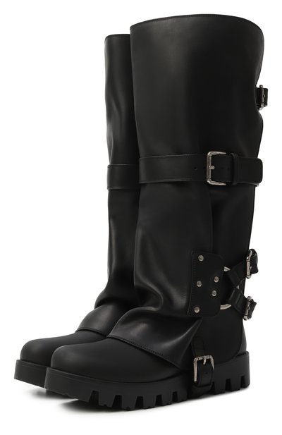 Женские комбинированные сапоги pioggia DOLCE & GABBANA, арт. CU1288/AX872