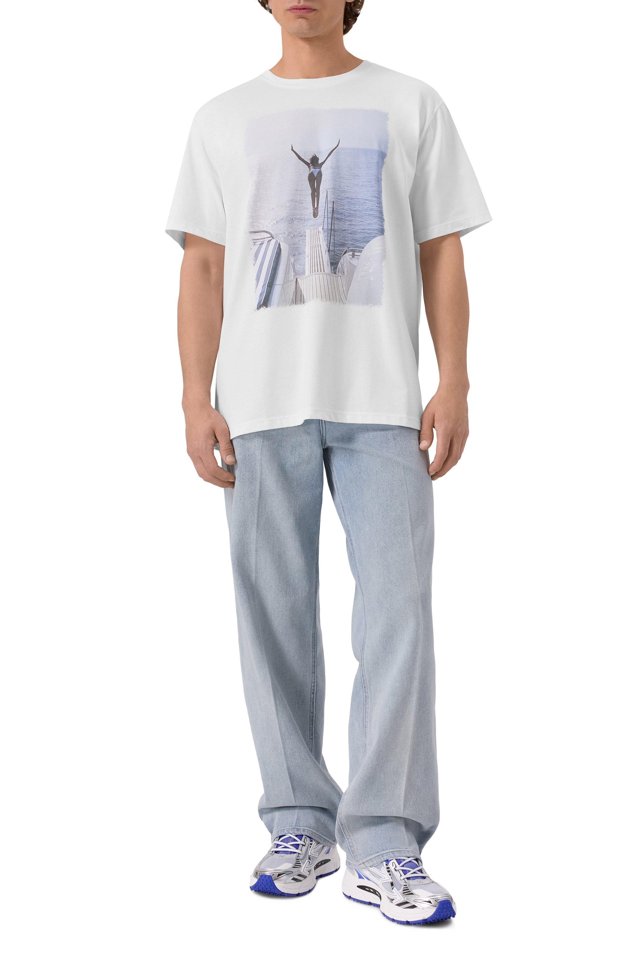 Хлопковая футболка BISIBIGLIO, арт. GIRL B0AT DIP, фото 2