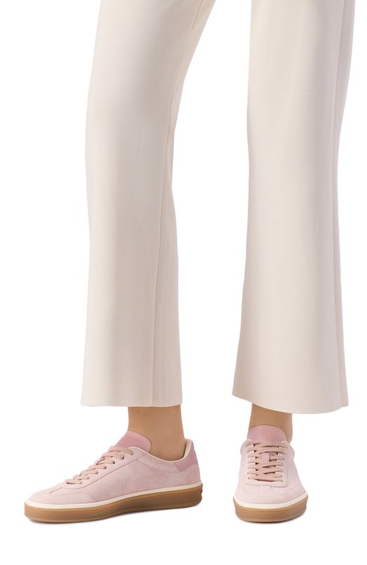 Замшевые кеды Tennis Walk Loro Piana FA01547 Розовый  FA01547 Фото 2