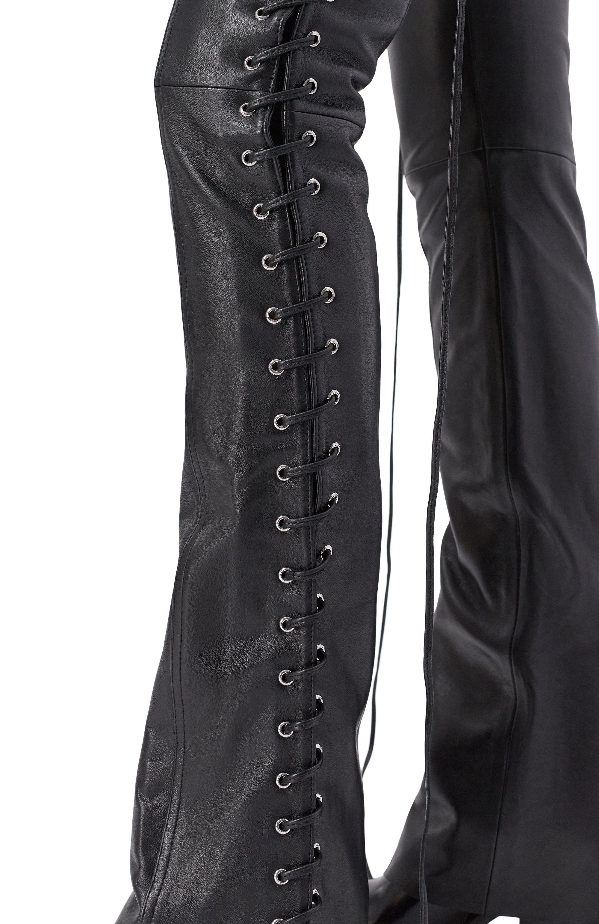 Кожаные брюки BLUMARINE, арт. 4L074A, фото 5