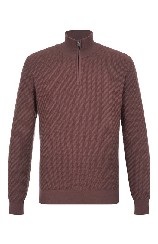 Джемпер из хлопка и шелка Brioni UMS70L/PAK22 Коричневый UMS70L/PAK22