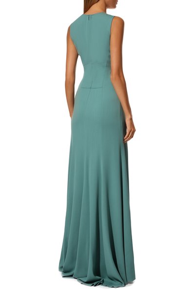 Платье из вискозы и шерсти ELIE SAAB бирюзового цвета по цене 291000 руб., арт. 5690, фото 4 Платье из вискозы и шерсти ELIE SAAB, арт. 5690, фото 4