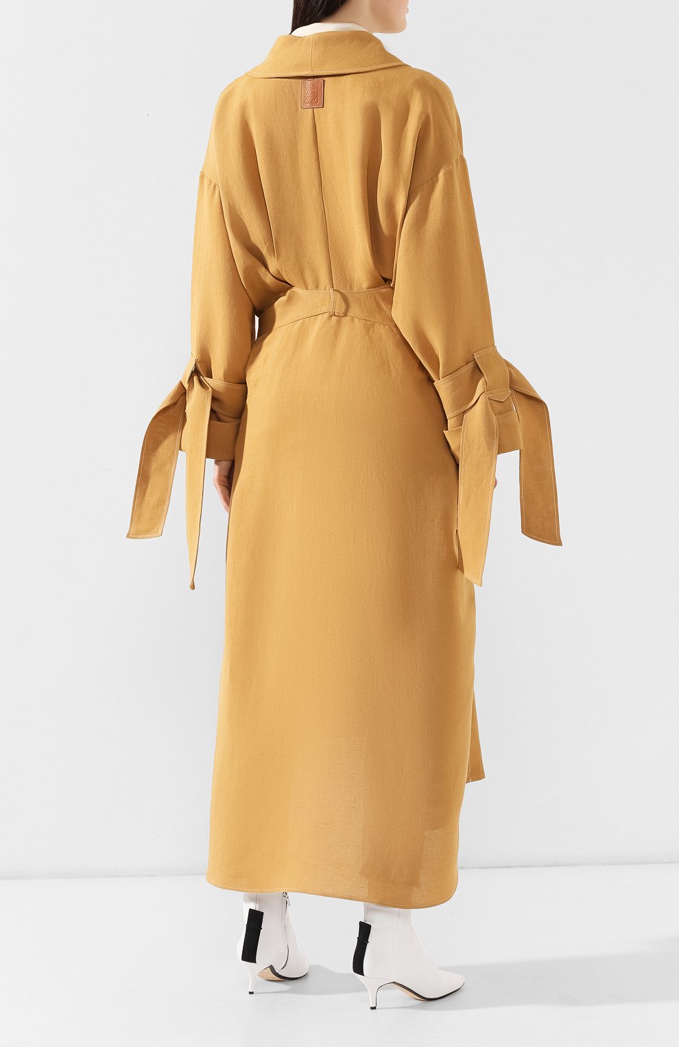 Пальто из смеси льна и вискозы LOEWE, арт. S2191020GA, фото 4