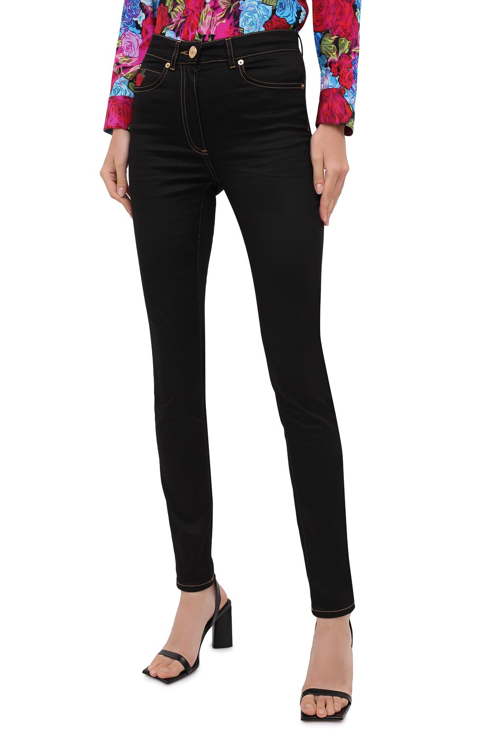 Джинсы VERSACE черного цвета по цене 79950 руб., арт. A84996/A235996, фото 4 Джинсы VERSACE, арт. A84996/A235996, фото 4
