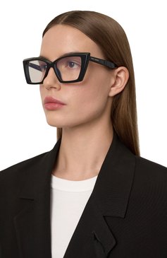 Женские оправа SAINT LAURENT черного цвета, арт. SL 657 0PT 001 | Фото 2 (Региональные ограничения белый список (Axapta Mercury): Не проставлено; Нос: Не проставлено; Материал: Пластик; Тип очков: Оправа; Оптика Гендер: оптика-женское; Очки форма: Прямоугольные, Квадратные)