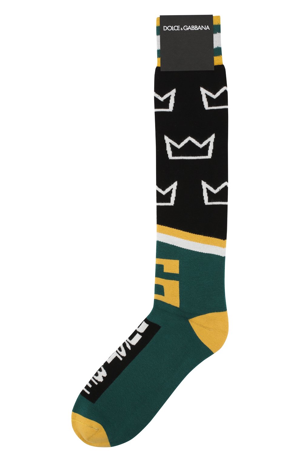 Хлопковые носки DOLCE & GABBANA разноцветного цвета по цене 7420 руб., арт. GX483T/JACBZ, фото 1 Хлопковые носки DOLCE & GABBANA, арт. GX483T/JACBZ, фото 1