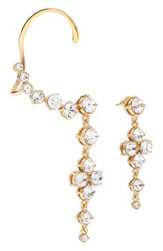 Женские серьги ELIE SAAB прозрачного цвета, арт. ES940416 | Фото 3 (Материал: Стекло, Металл; Нос: Не проставлено)