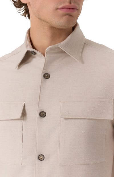 Рубашка из хлопка и кашемира PAUL&SHARK, арт. 15313346, фото 5