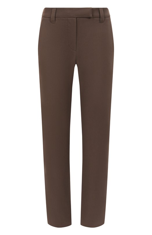 Хлопковые брюки Brunello Cucinelli MP126P7258 Коричневый MP126P7258